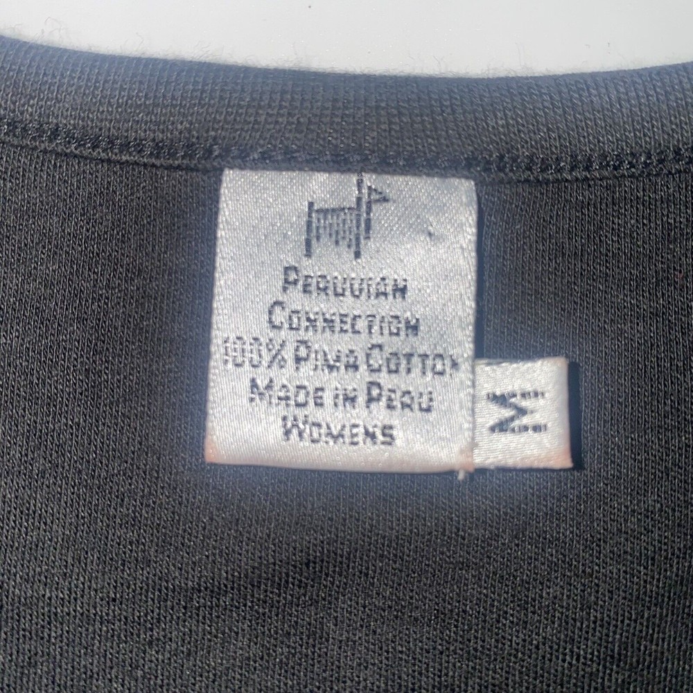 Peruvian Connection Basic Black Scoop Neck Pima C… - image 5